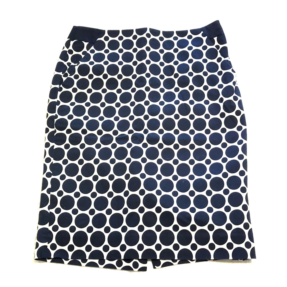 Navy blue Limited polka dot pencil skirt